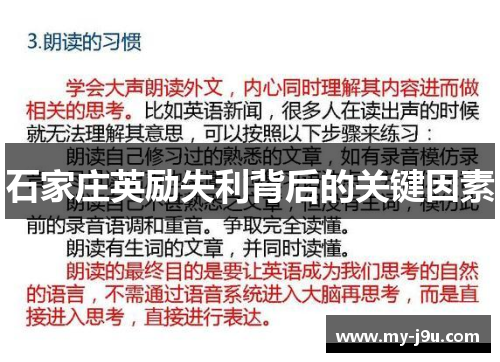 石家庄英励失利背后的关键因素